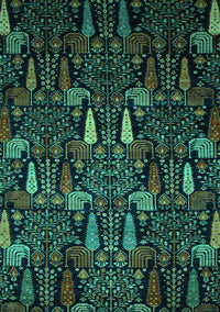 Abstract Turquoise Modern Rug, abs2661turq