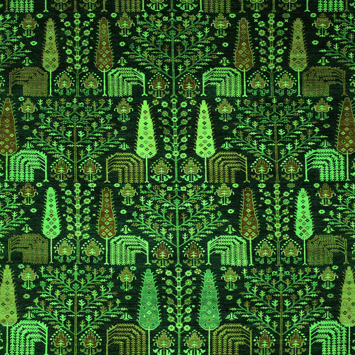 Machine Washable Abstract Green Modern Area Rugs, wshabs2661grn