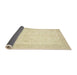 Sideview of Abstract Khaki Gold Oriental Rug, abs2662