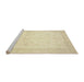 Sideview of Machine Washable Abstract Khaki Gold Rug, wshabs2662