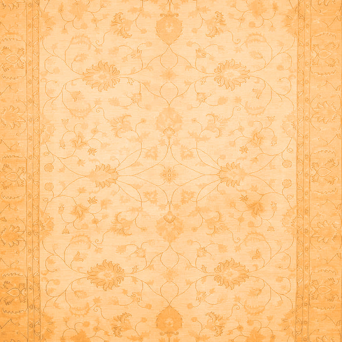 Machine Washable Oriental Orange Traditional Area Rugs, wshabs2662org