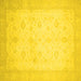 Square Oriental Yellow Traditional Rug, abs2662yw