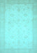 Machine Washable Oriental Light Blue Traditional Rug, wshabs2662lblu