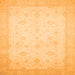 Square Oriental Orange Traditional Rug, abs2662org