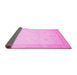 Sideview of Oriental Pink Traditional Rug, abs2662pnk