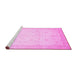 Sideview of Machine Washable Oriental Pink Traditional Rug, wshabs2662pnk