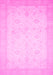 Machine Washable Oriental Pink Traditional Rug, wshabs2662pnk