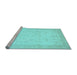 Sideview of Machine Washable Oriental Light Blue Traditional Rug, wshabs2662lblu