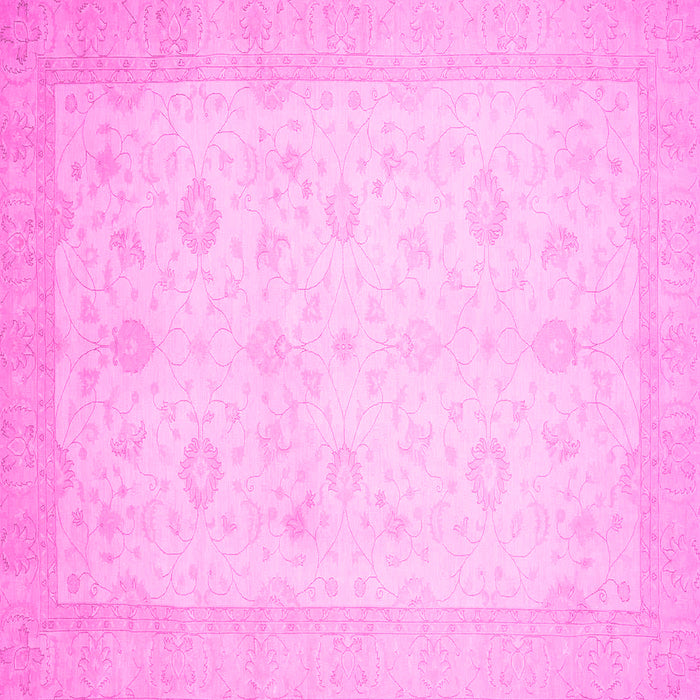 Square Oriental Pink Traditional Rug, abs2662pnk