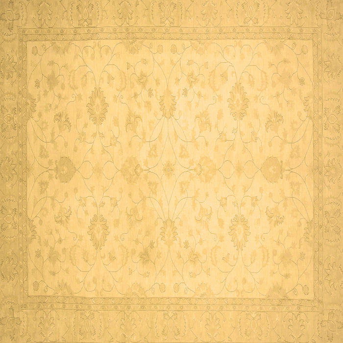 Square Machine Washable Oriental Brown Traditional Rug, wshabs2662brn