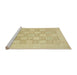 Sideview of Machine Washable Abstract Metallic Gold Rug, wshabs2663