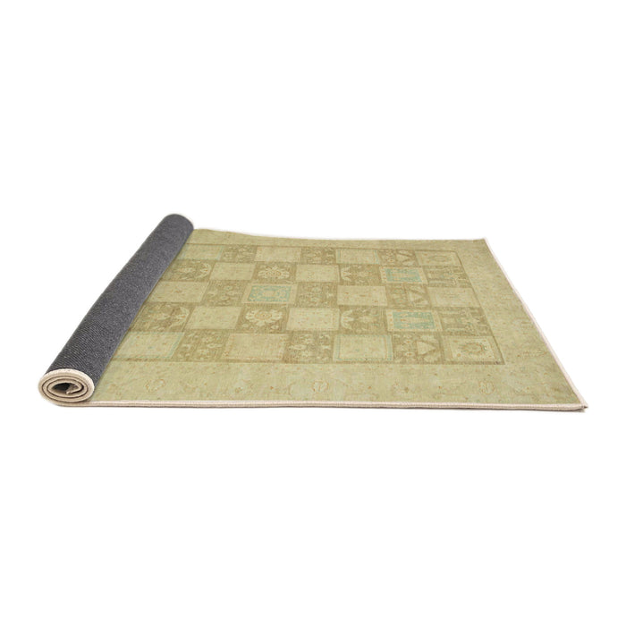 Sideview of Abstract Metallic Gold Modern Rug, abs2663