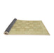 Sideview of Abstract Metallic Gold Modern Rug, abs2663