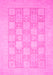 Machine Washable Abstract Pink Modern Rug, wshabs2663pnk