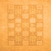 Square Abstract Orange Modern Rug, abs2663org