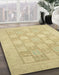 Machine Washable Abstract Metallic Gold Rug in a Family Room, wshabs2663