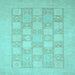 Square Abstract Light Blue Modern Rug, abs2663lblu