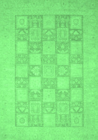 Abstract Emerald Green Modern Rug, abs2663emgrn