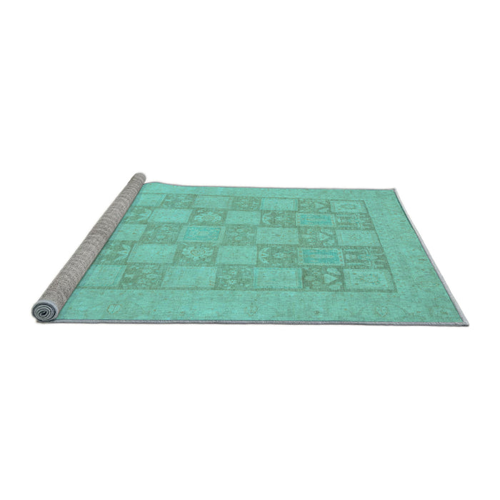 Sideview of Machine Washable Abstract Light Blue Modern Rug, wshabs2663lblu