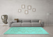 Machine Washable Abstract Light Blue Modern Rug in a Living Room, wshabs2663lblu