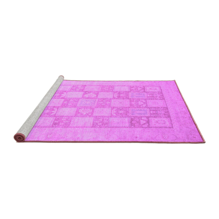 Sideview of Machine Washable Abstract Purple Modern Area Rugs, wshabs2663pur