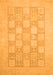 Machine Washable Abstract Orange Modern Area Rugs, wshabs2663org