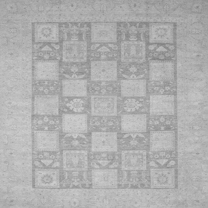 Square Abstract Gray Modern Rug, abs2663gry