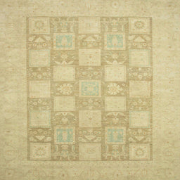 Square Machine Washable Abstract Metallic Gold Rug, wshabs2663