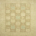 Square Machine Washable Abstract Metallic Gold Rug, wshabs2663