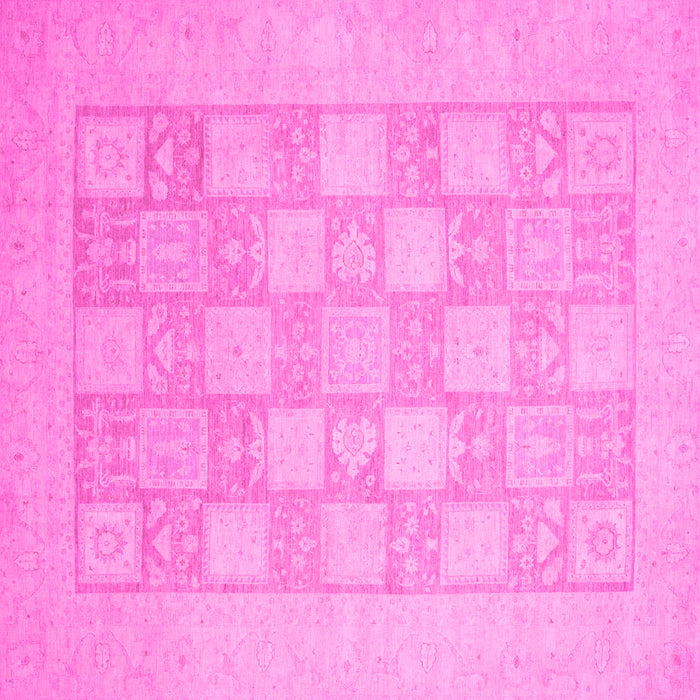 Square Abstract Pink Modern Rug, abs2663pnk