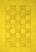 Machine Washable Abstract Yellow Modern Rug, wshabs2663yw