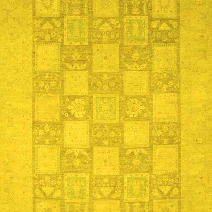 Machine Washable Abstract Yellow Modern Rug, wshabs2663yw
