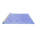 Sideview of Machine Washable Abstract Blue Modern Rug, wshabs2663blu