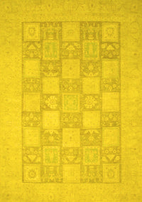 Abstract Yellow Modern Rug, abs2663yw