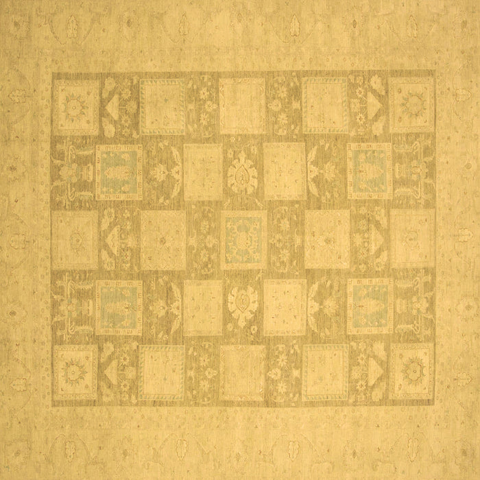 Square Abstract Brown Modern Rug, abs2663brn