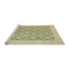 Sideview of Machine Washable Abstract Brass Green Rug, wshabs2664