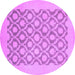 Round Oriental Purple Traditional Rug, abs2664pur