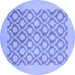 Round Oriental Blue Traditional Rug, abs2664blu