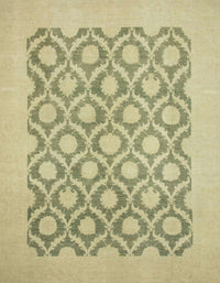 Machine Washable Abstract Brass Green Rug, wshabs2664