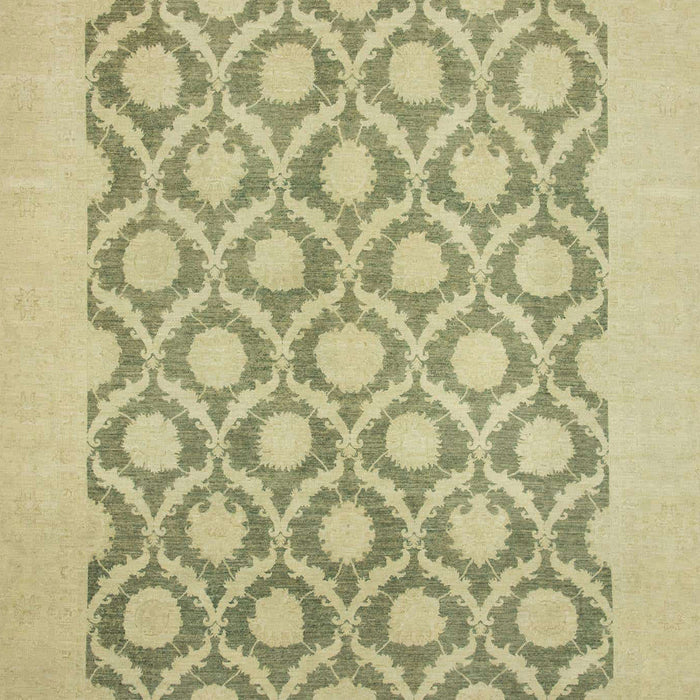 Machine Washable Abstract Brass Green Rug, wshabs2664