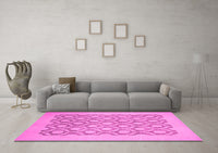 Machine Washable Oriental Pink Traditional Rug, wshabs2664pnk