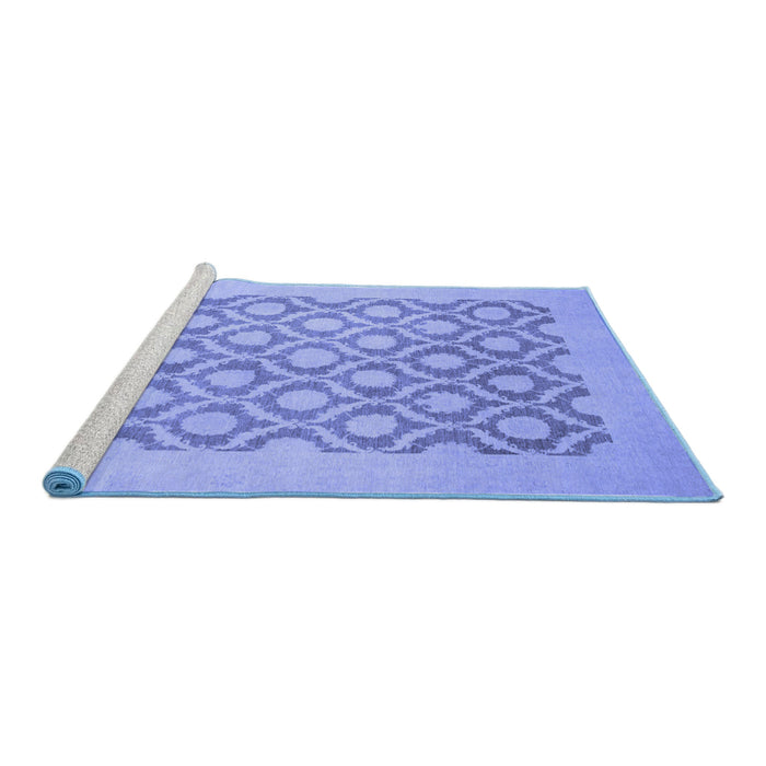 Sideview of Machine Washable Oriental Blue Traditional Rug, wshabs2664blu