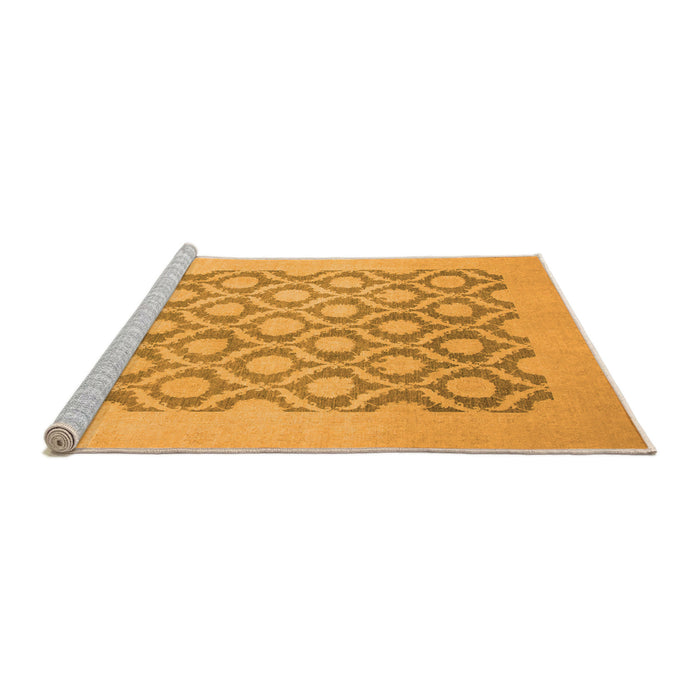 Sideview of Machine Washable Oriental Orange Traditional Area Rugs, wshabs2664org