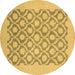 Round Oriental Brown Traditional Rug, abs2664brn