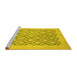 Sideview of Machine Washable Oriental Yellow Traditional Rug, wshabs2664yw