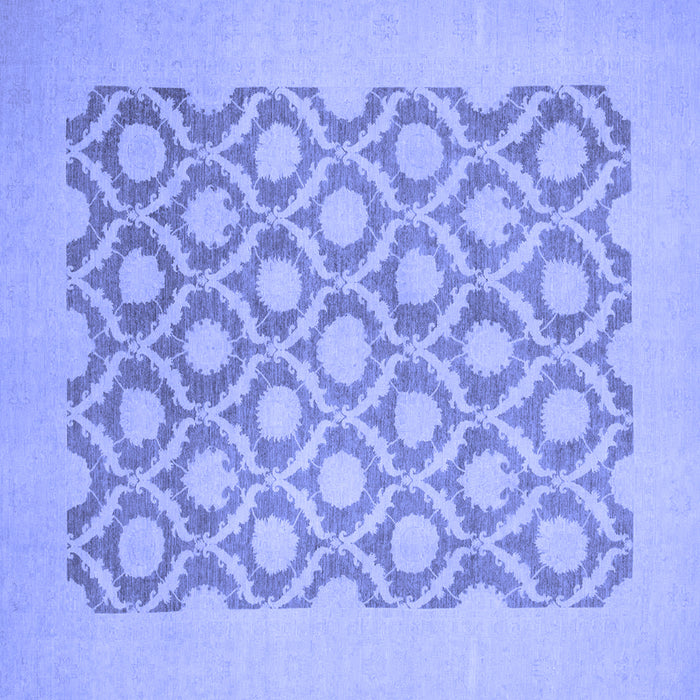Square Oriental Blue Traditional Rug, abs2664blu
