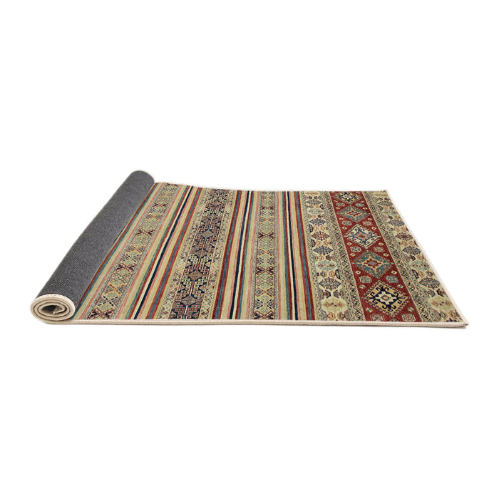 Sideview of Abstract Chestnut Brown Modern Rug, abs2665