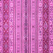 Square Machine Washable Abstract Pink Modern Rug, wshabs2665pnk