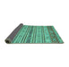 Sideview of Abstract Turquoise Modern Rug, abs2665turq