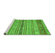 Sideview of Machine Washable Abstract Green Modern Area Rugs, wshabs2665grn